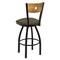 Holland Bar Stool Co 25" Swivel Counter Stool, Black Wrinkle, Med Back, Graph Cork Seat 83025BWMedMplB017 - alternate 2